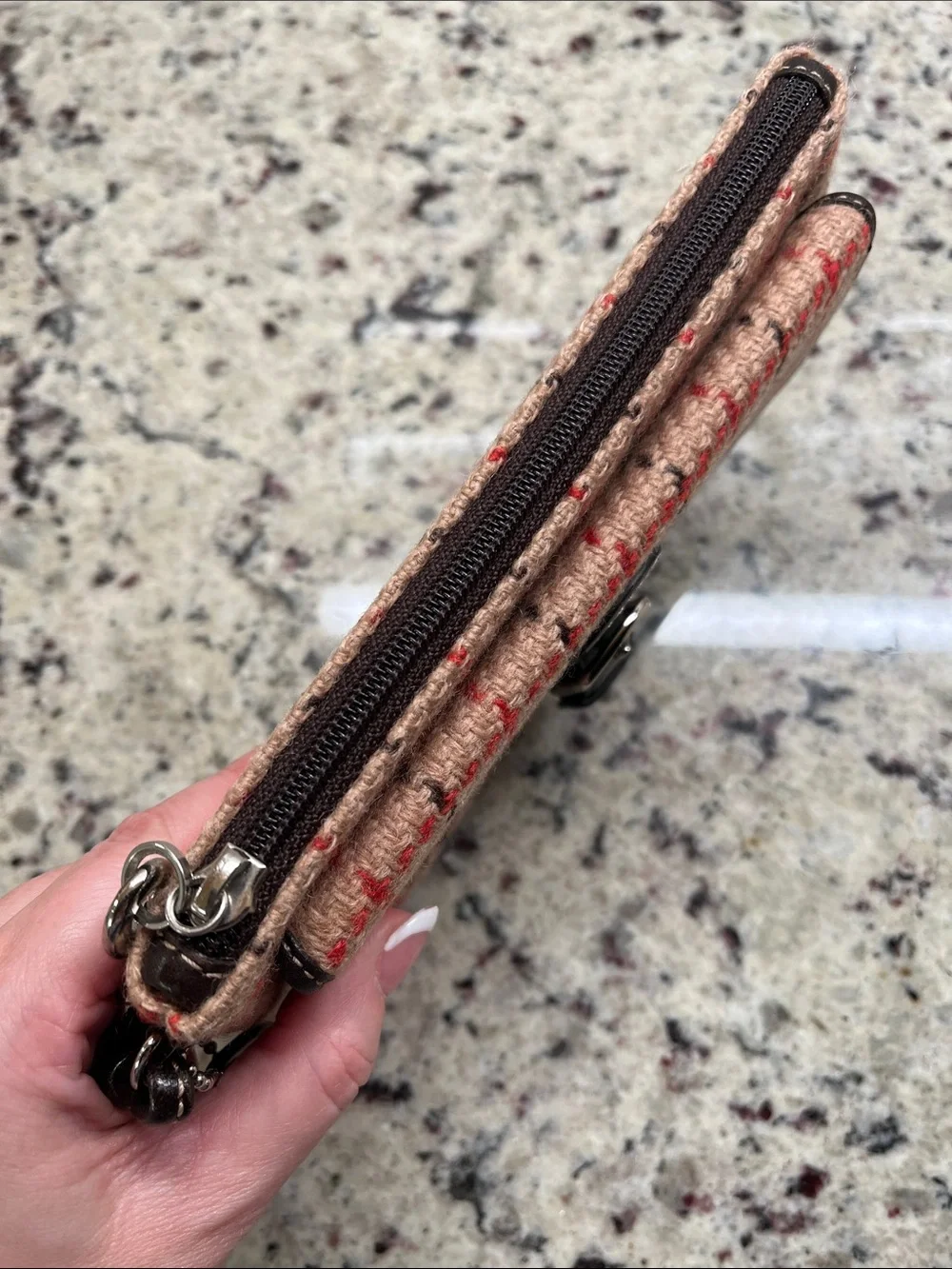 Coach Vintage Tweed Wristlet EUC